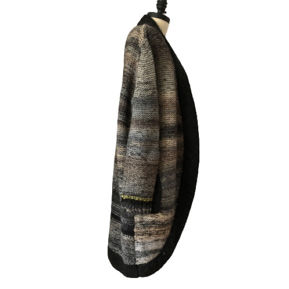 NWOT New ZADIG & VOLTAIRE Yuno Pa Multicolor Striped Open Front Cardigan Medium - Picture 9 of 15